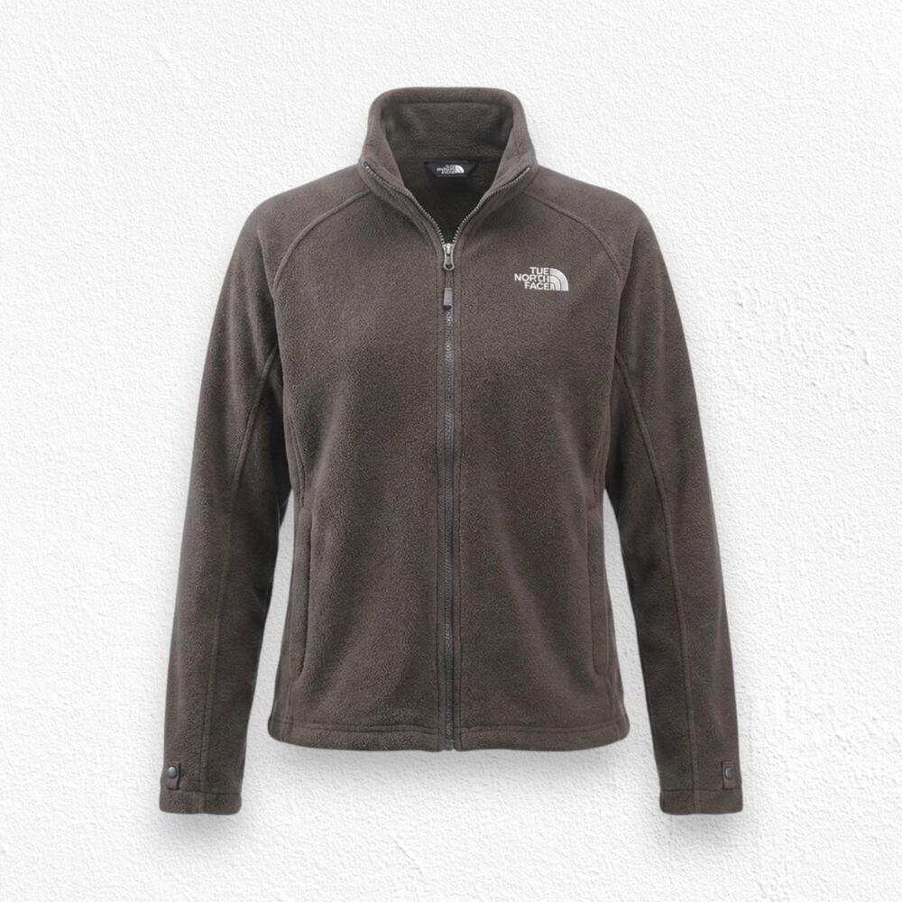 The North Face Dark Brown Full Zip Fleece Jacket Outdoor Jacket Size Medium